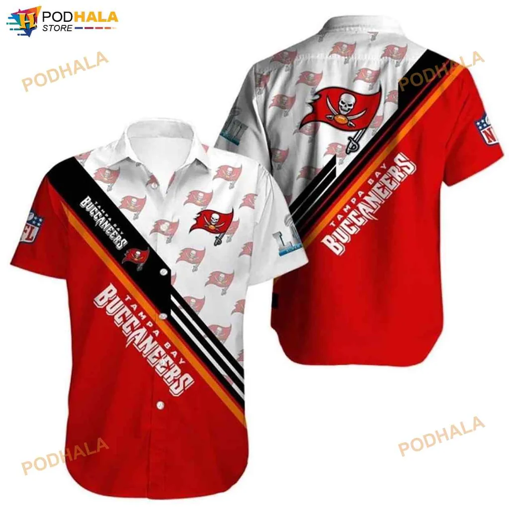 Tampa Bay Buccaneers Hawaiian Shirt With Pirate Flag And Bold Team Colors