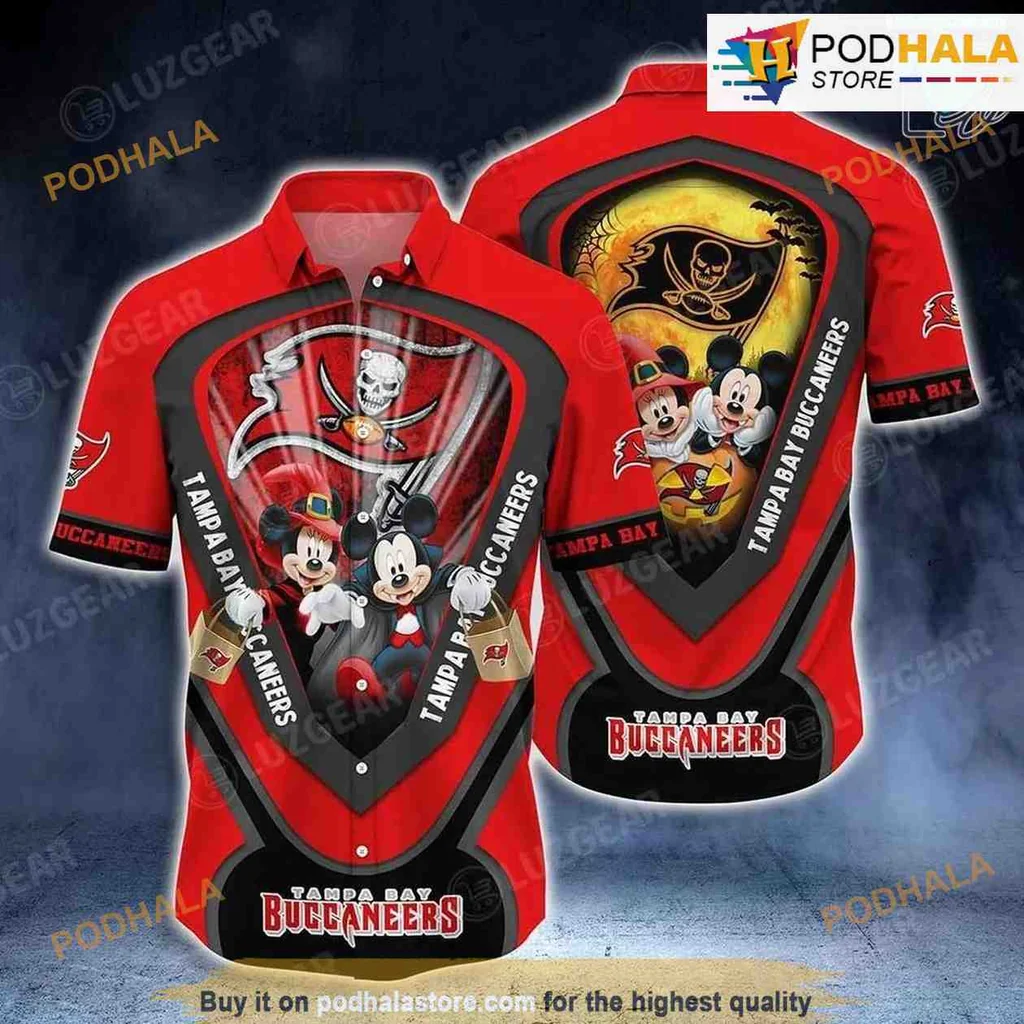 Tampa Bay Buccaneers Mickey Mouse Hawaiian Shirt, Halloween Fun Design