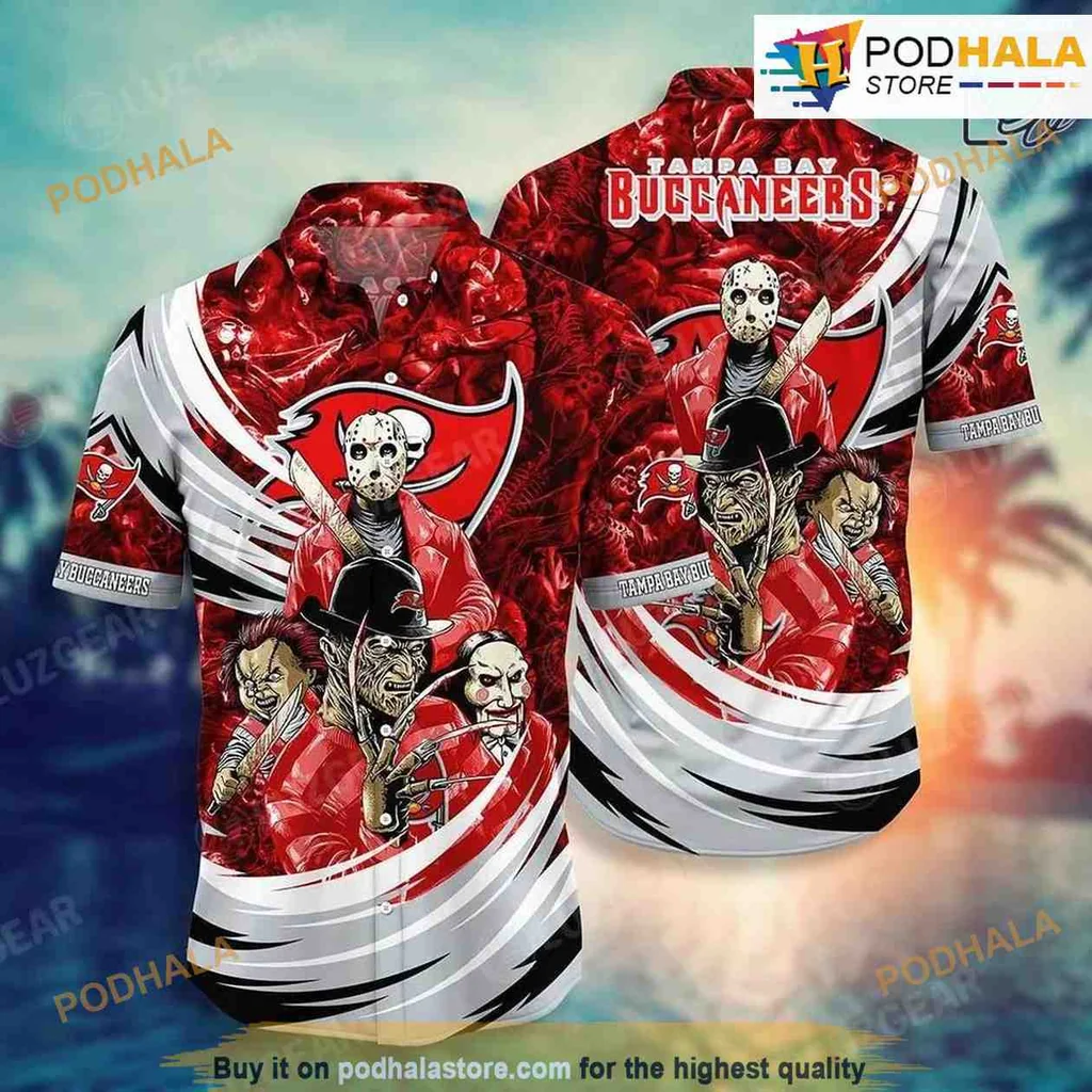 Tampa Bay Buccaneers Pirate Hawaiian Shirt With Bold Red And Black Design