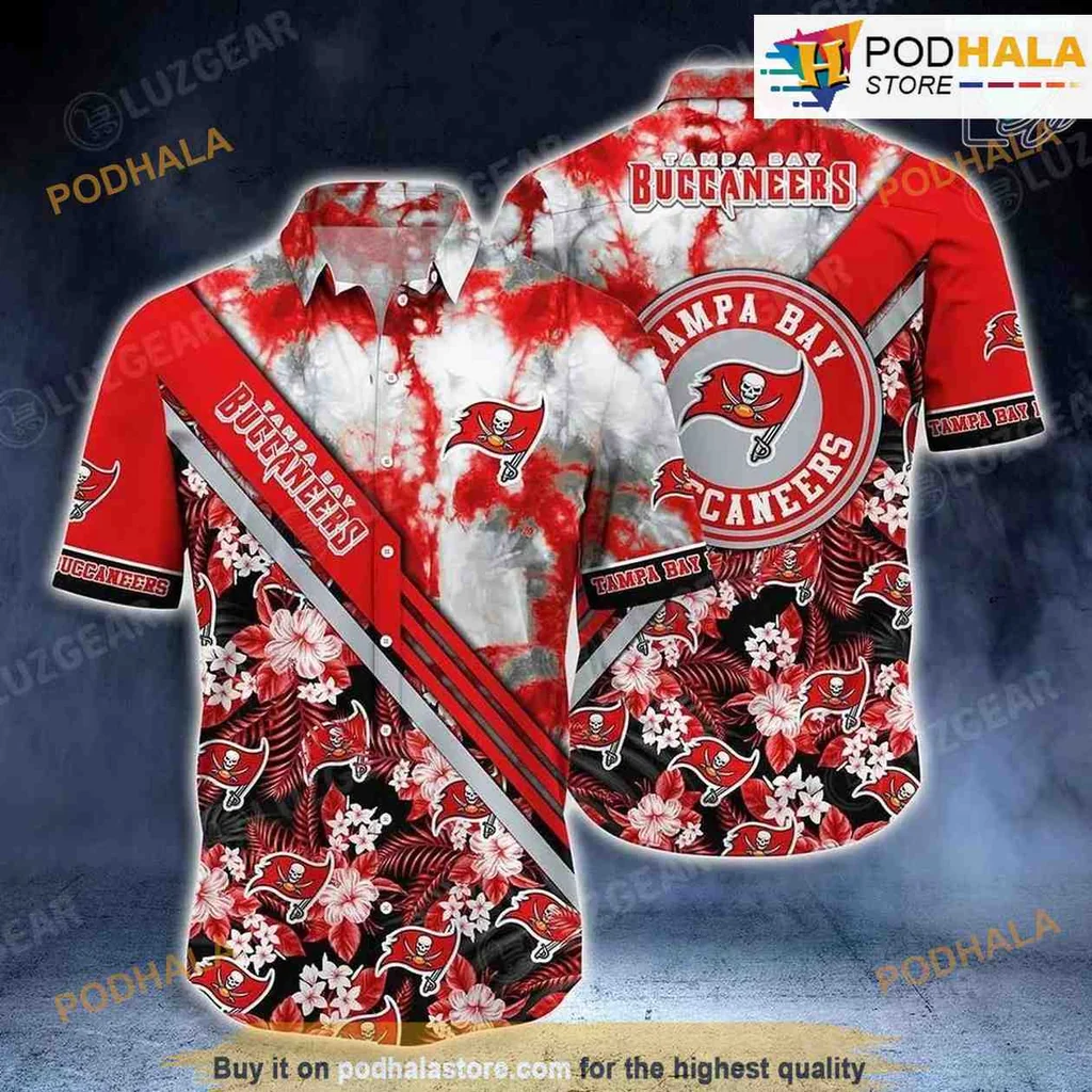 Tampa Bay Buccaneers Tropical Floral Hawaiian Shirt For Nfl Fans