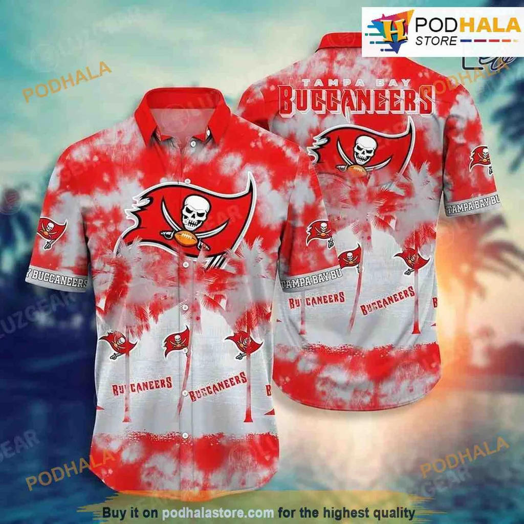 Tampa Bay Buccaneers Tropical Hawaiian Shirt With Iconic Logo