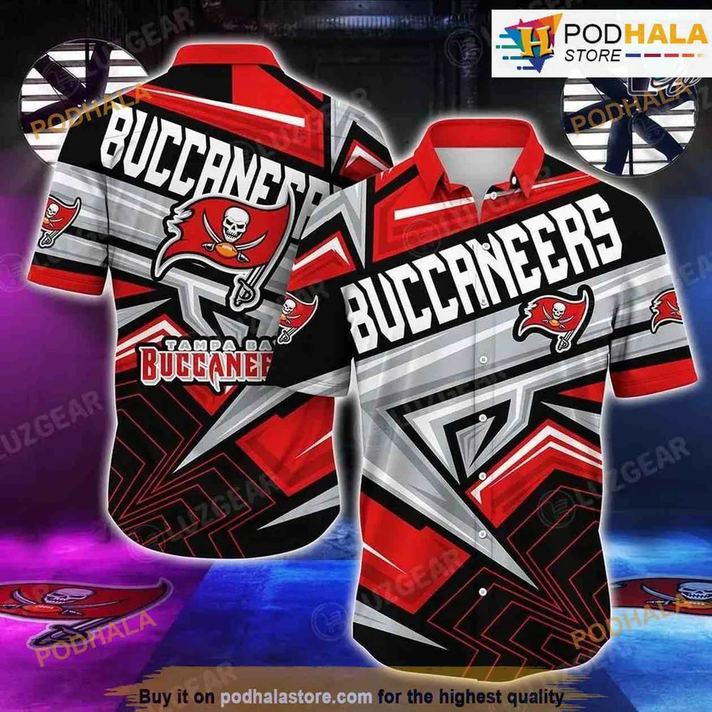 Tampa Bay Buccaneers Vibrant Hawaiian Shirt With Bold Team Logo