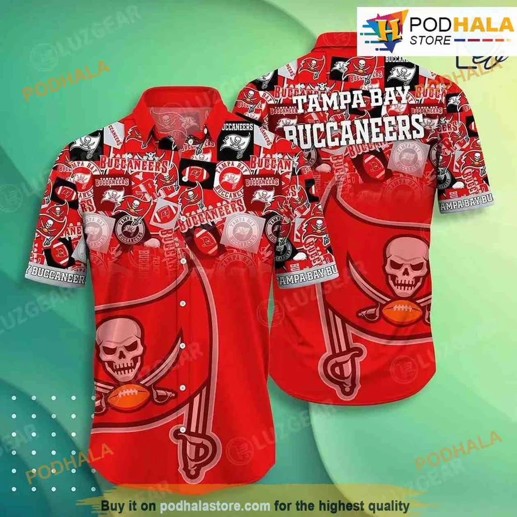 Tampa Bay Buccaneers Vibrant Hawaiian Shirt With Team Logo And Graphics