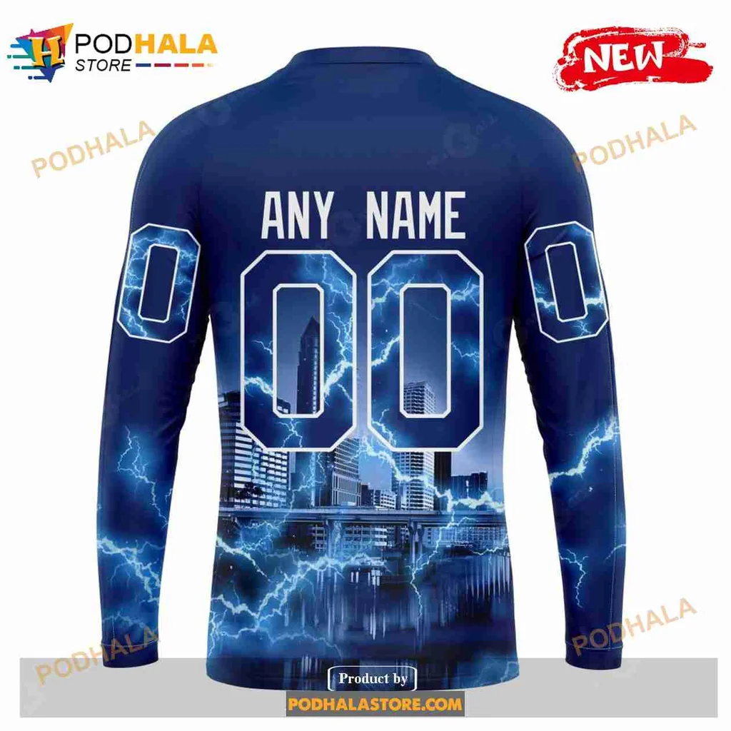 Tampa Bay Lightning 3d Hoodie With Bold Lightning Bolt Design - Product View 5 Tampa Bay Lightning 3d Hoodie With Bold Lightning Bolt Design - Product View 5