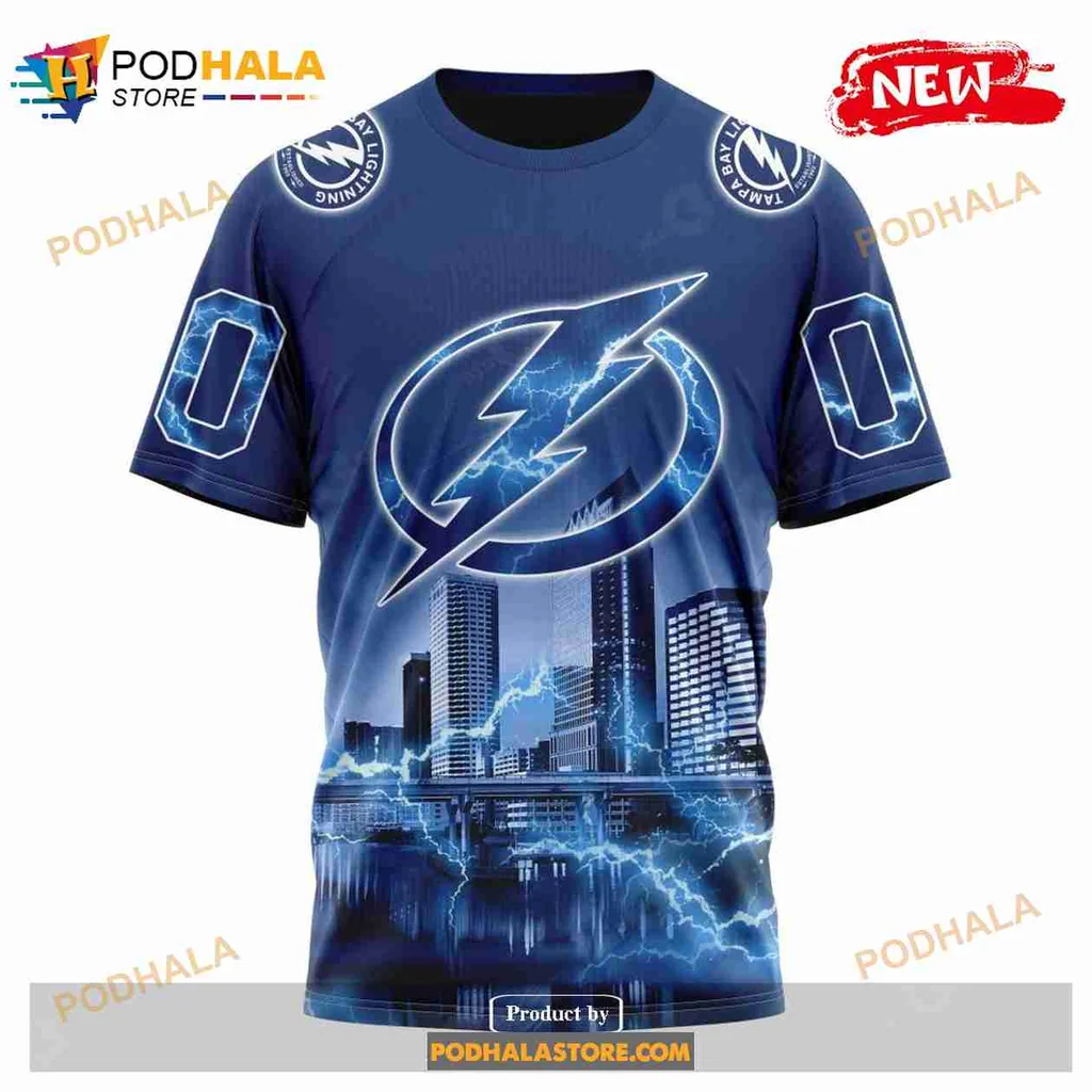 Tampa Bay Lightning 3d Hoodie With Bold Lightning Bolt Design - Product View 6 Tampa Bay Lightning 3d Hoodie With Bold Lightning Bolt Design - Product View 6