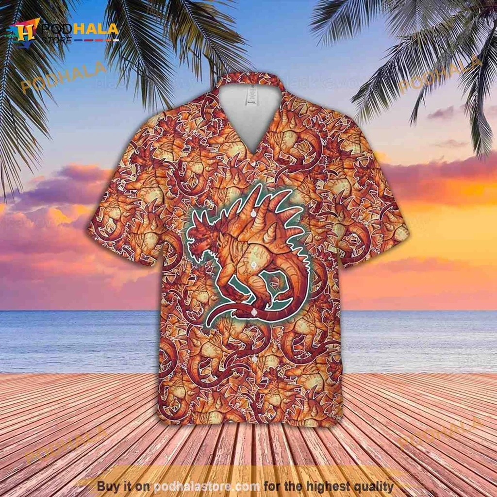 Tarrasque Dungeons And Dragons Hawaiian Shirt, Fantasy Creature Design