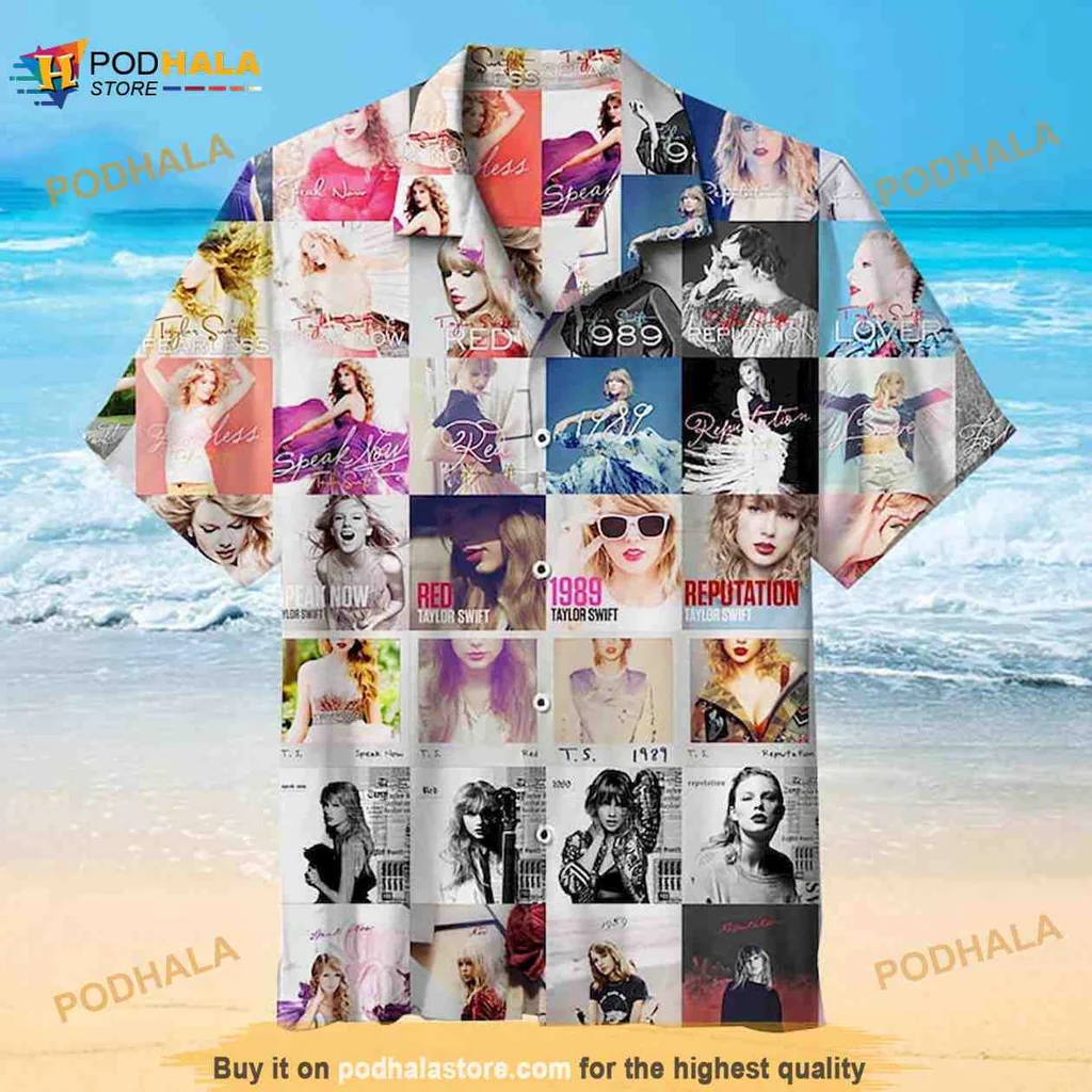 Taylor Eras Tour Hawaiian Shirt Featuring Vibrant Pop Music Designs
