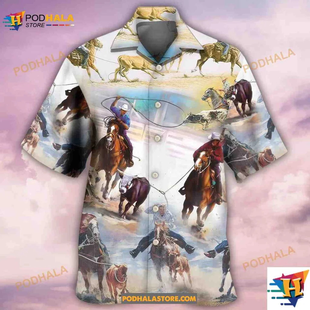 Team Roping Horse Lovers Aloha Shirt, School Is Important But Team Roping Is Importanter Team Roping Horse Lovers Aloha Shirt, School Is Important But Team Roping Is Importanter