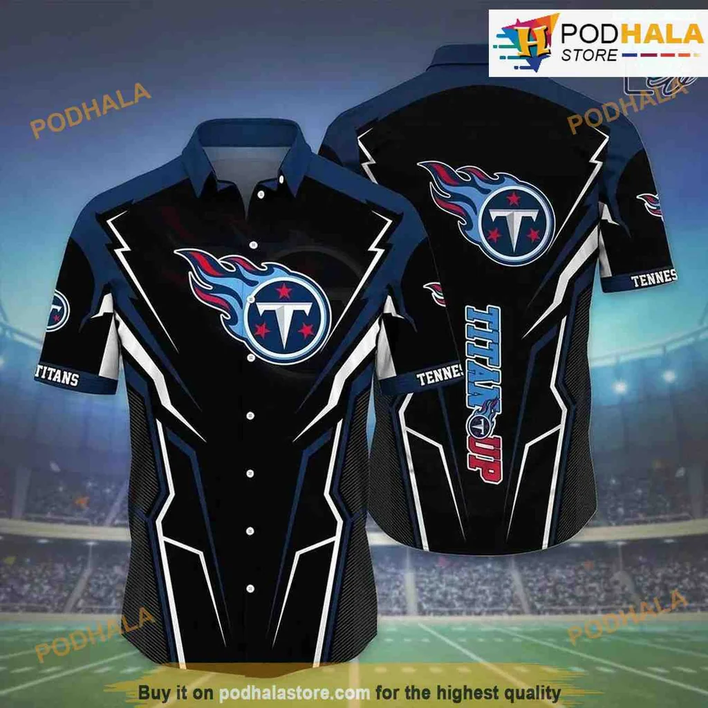 Tennessee Titans Nfl Hawaiian Shirt With Bold Team Logo Design