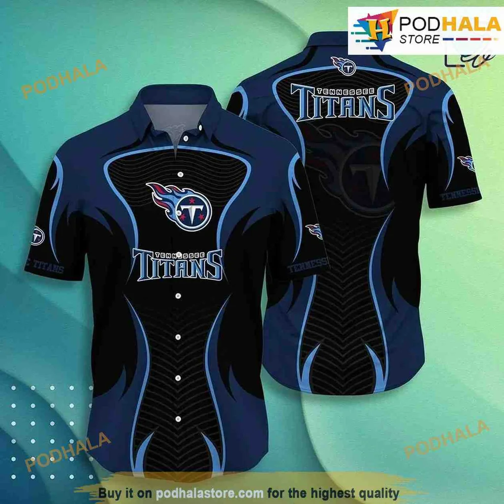 Tennessee Titans Summer Hawaiian Shirt With Bold Team Logo