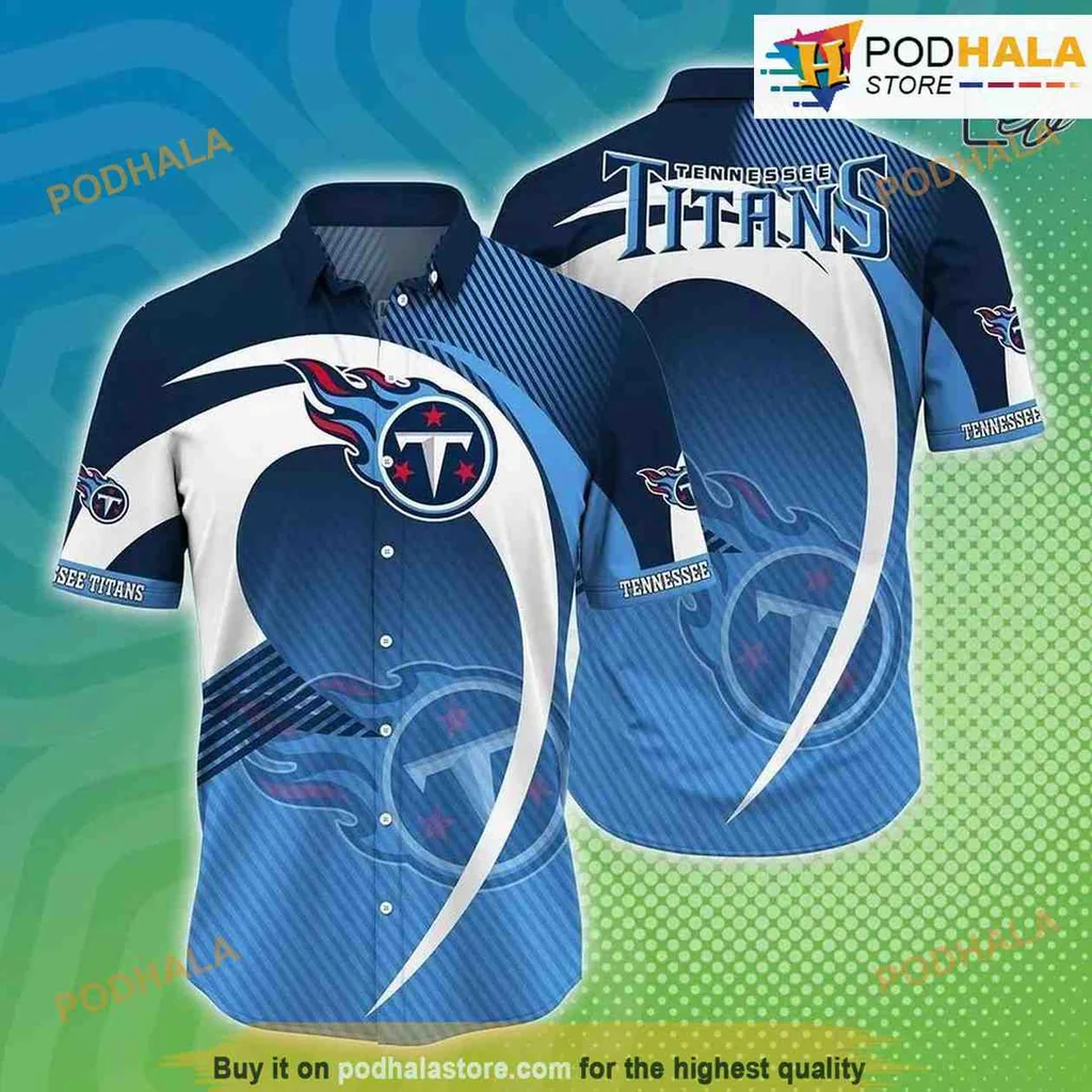 Tennessee Titans Summer Hawaiian Shirt With Dynamic Wave Design
