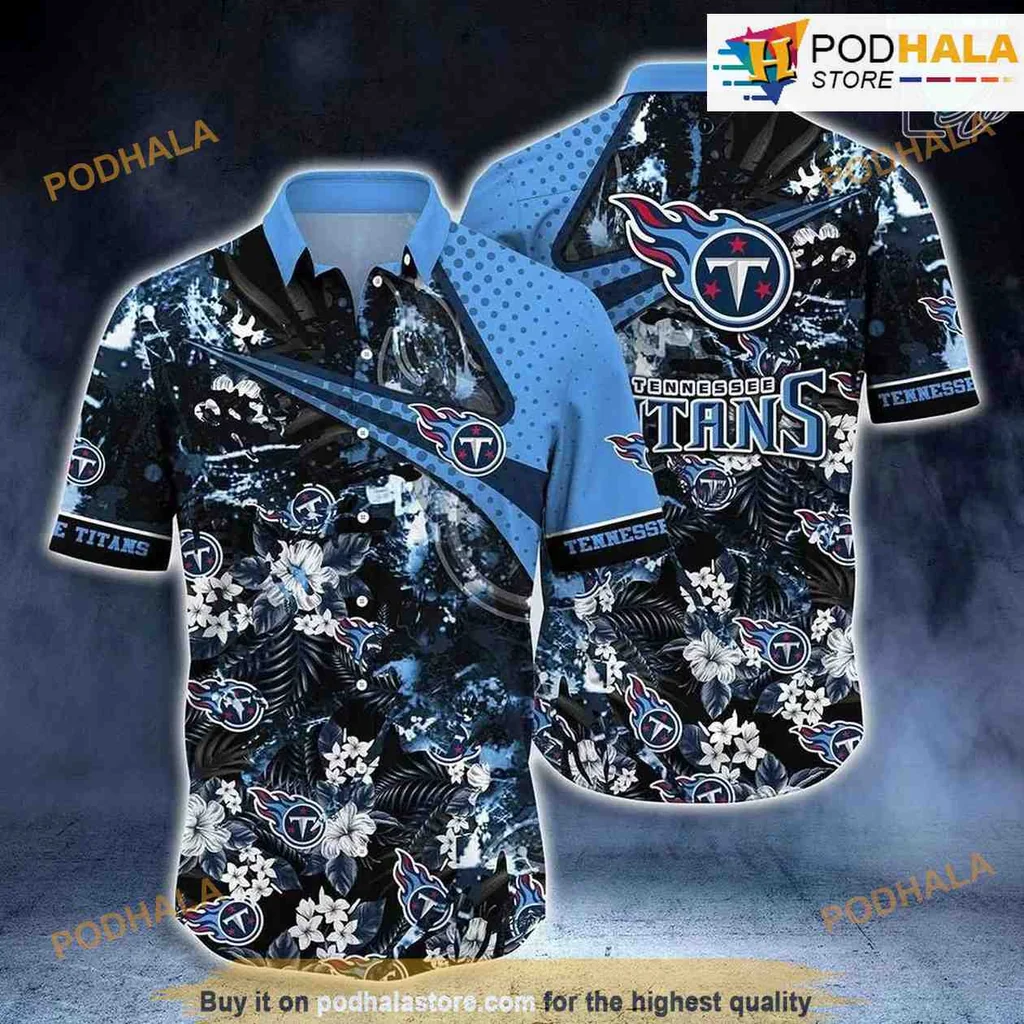 Tennessee Titans Tropical Hawaiian Shirt With Vibrant Floral Design