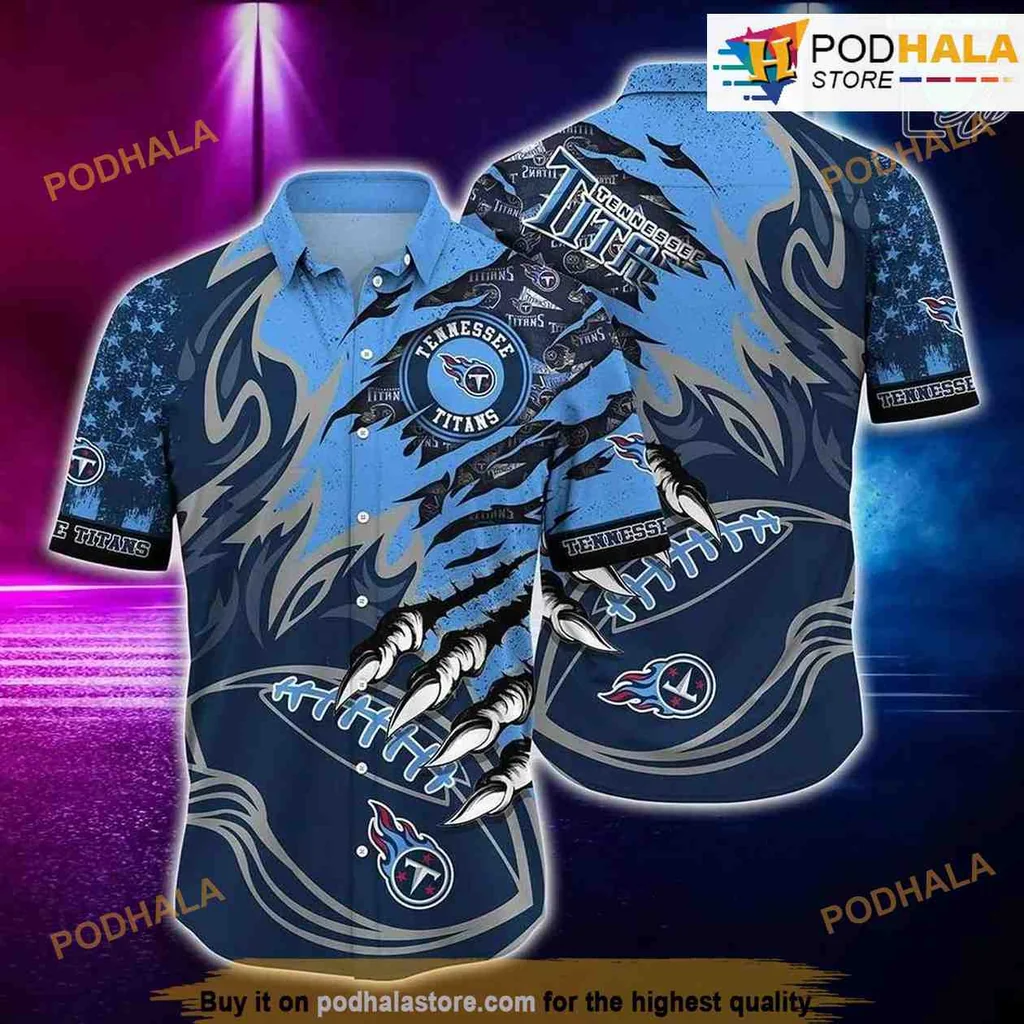 Tennessee Titans Vibrant Hawaiian Shirt With Bold Team Logo And Flames