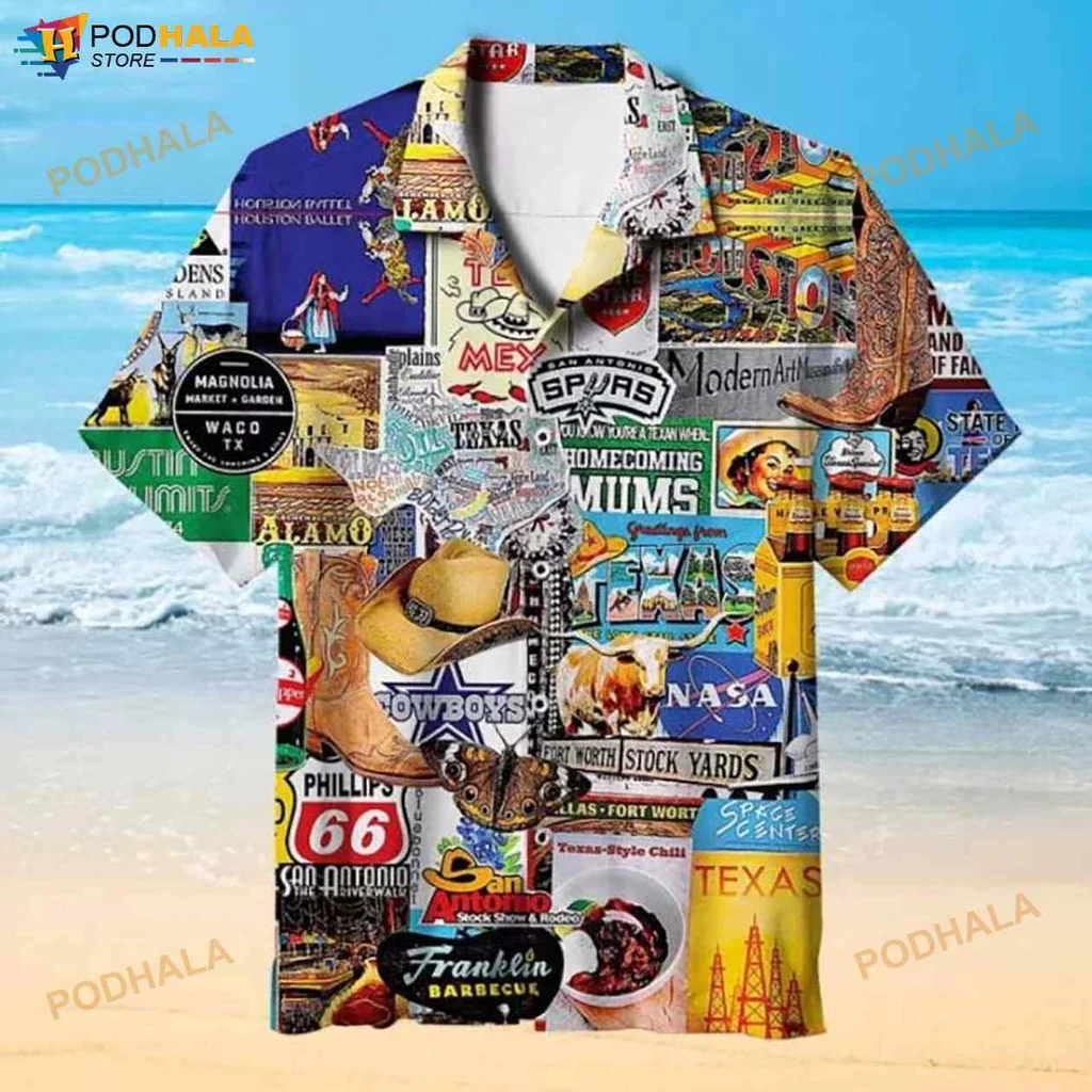 Texas Pride Hawaiian Shirt With Bold Graphics And Iconic Symbols