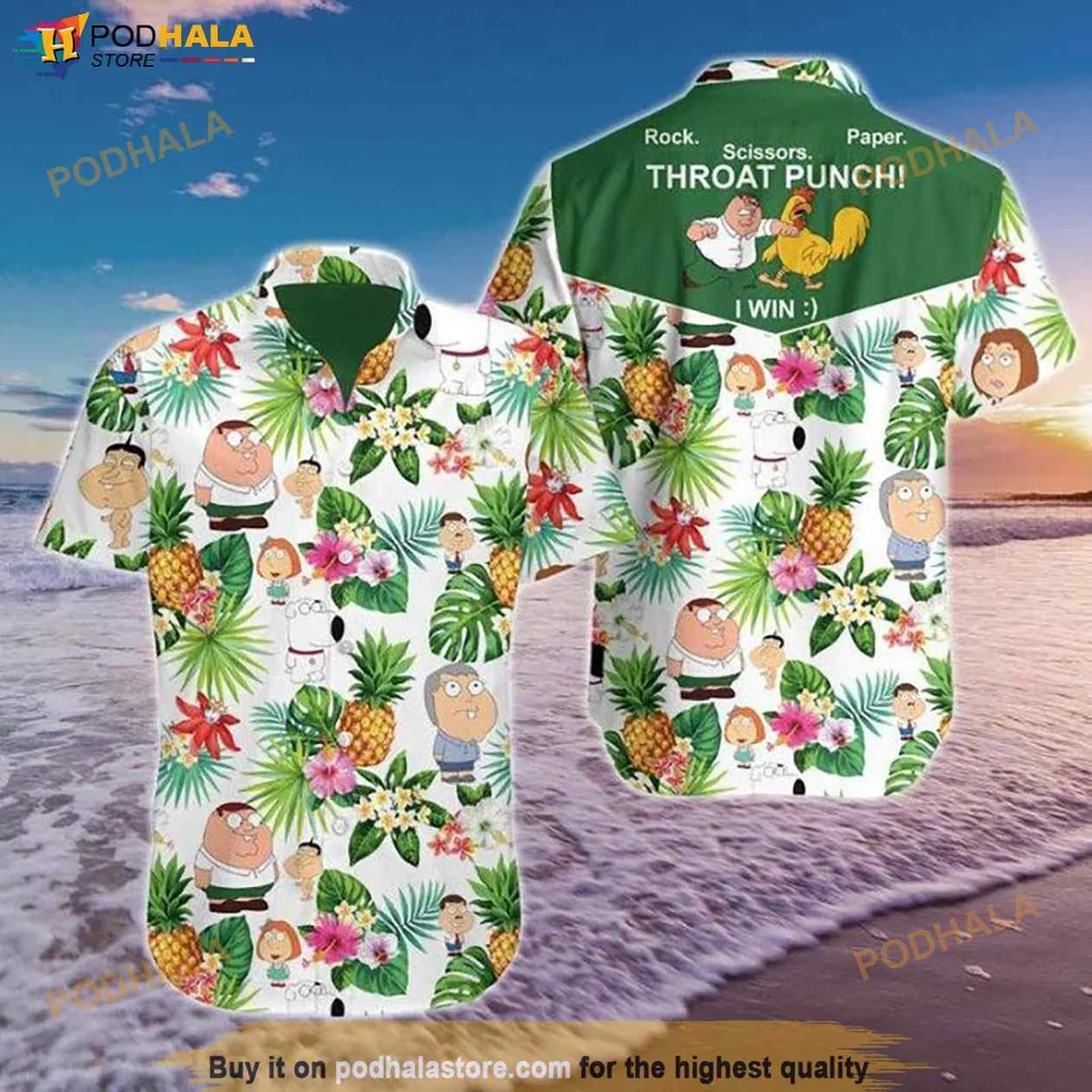 Throat Punch Funny Hawaiian Shirt, Vibrant Tropical Design With Humor And Playfulness