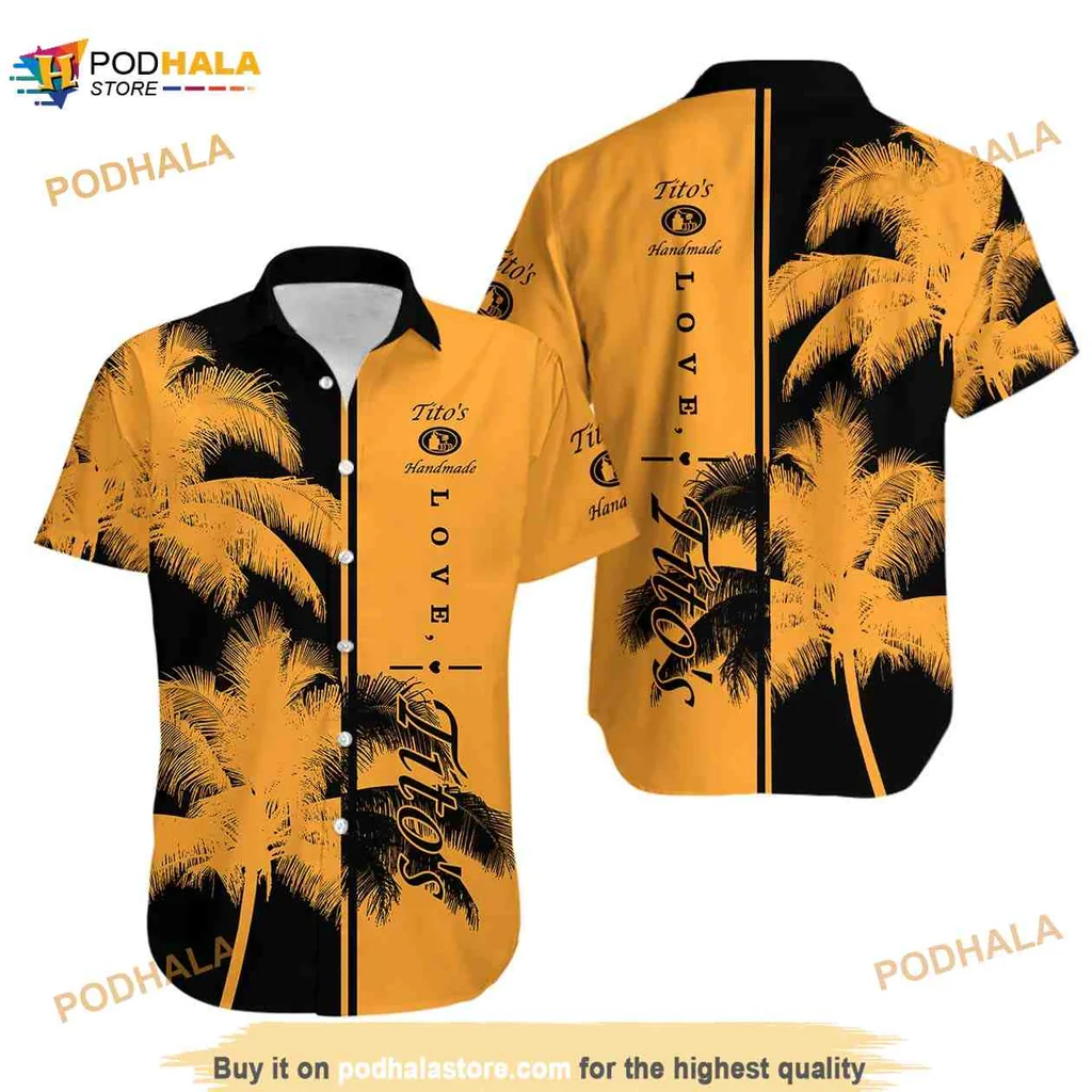 Titos Handmade Tropical Hawaiian Shirt With Bold Palm Tree Design