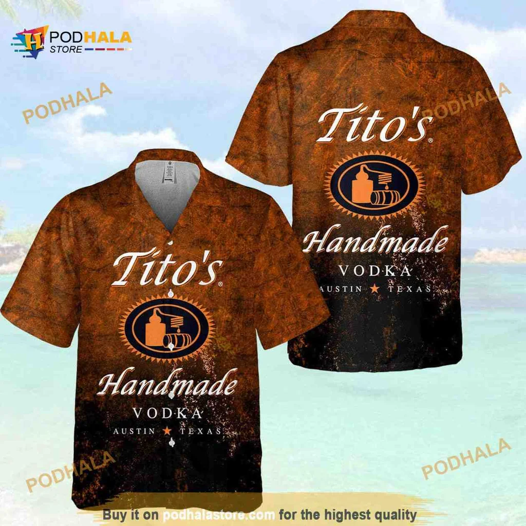 Titos Handmade Vodka Hawaiian Shirt, Funny Beach Trip Gift