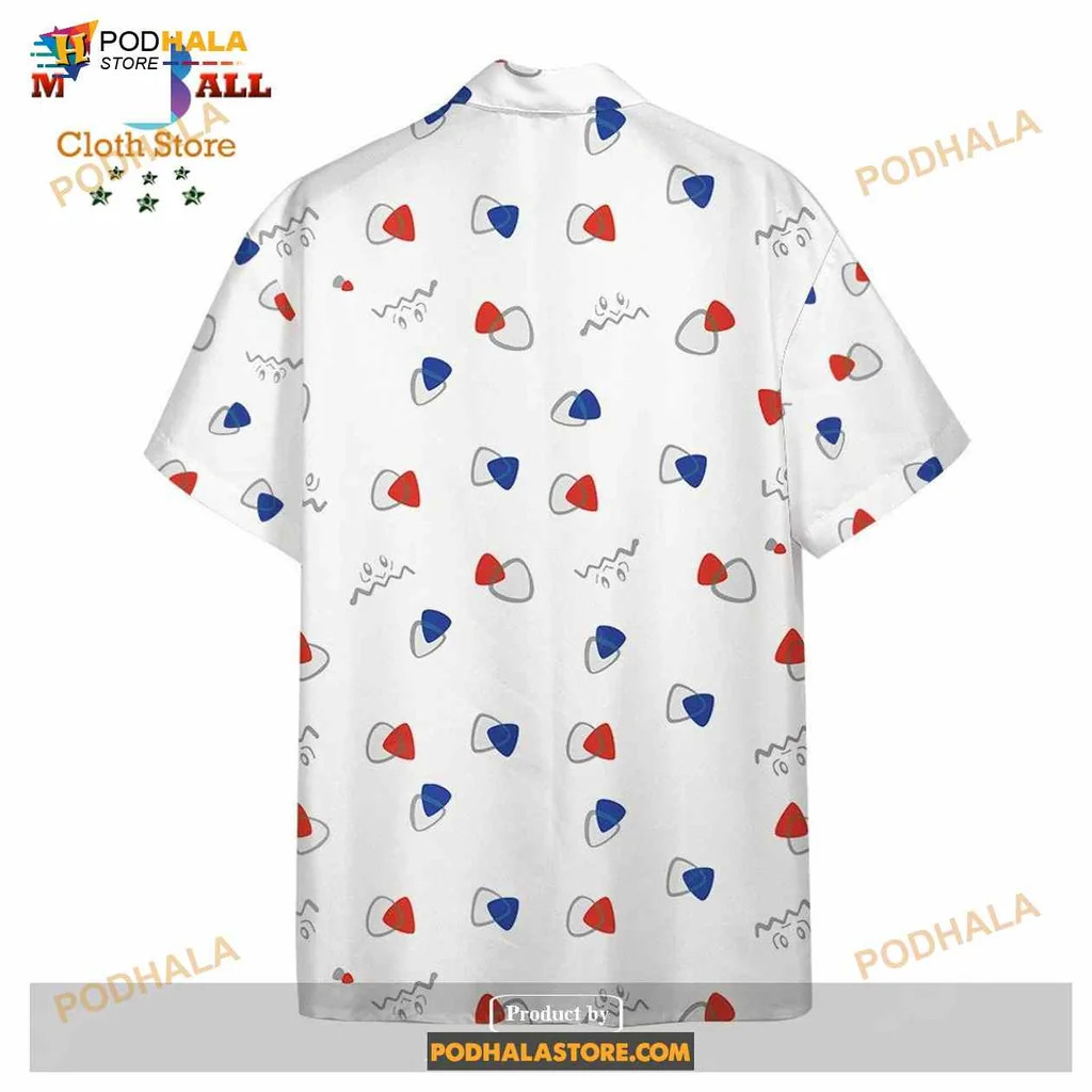 Togepi Egg Pattern Aloha Shirt, Fun White Design For Pokémon Fans Togepi Egg Pattern Aloha Shirt, Fun White Design For Pokémon Fans