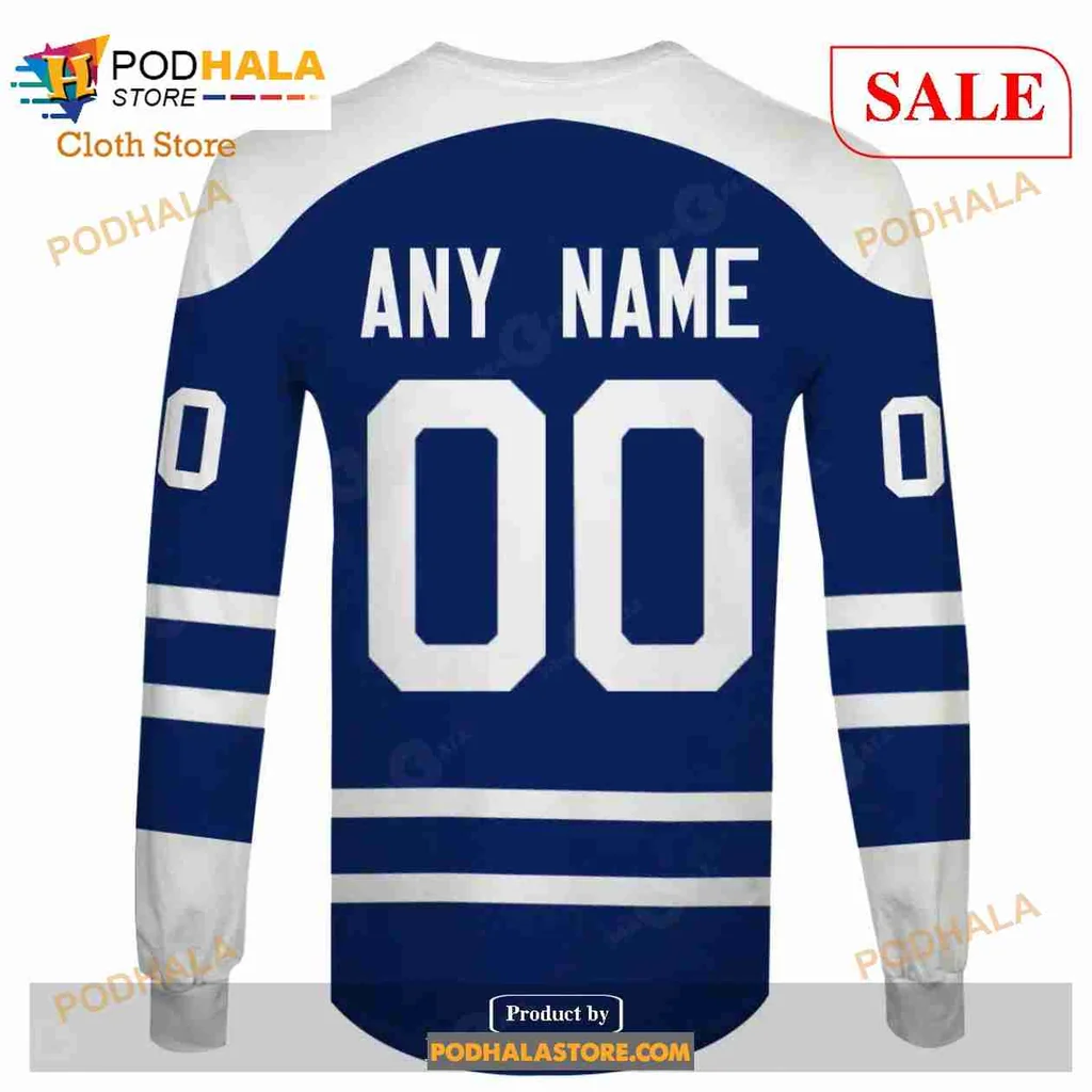 Toronto Maple Leafs 3d Hoodie With Bold Maple Leaf Design - Product View 5 Toronto Maple Leafs 3d Hoodie With Bold Maple Leaf Design - Product View 5