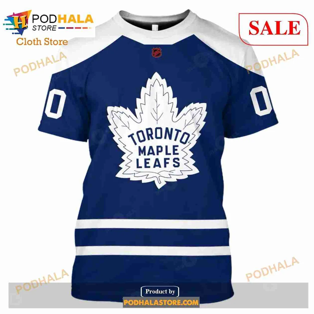 Toronto Maple Leafs 3d Hoodie With Bold Maple Leaf Design - Product View 6 Toronto Maple Leafs 3d Hoodie With Bold Maple Leaf Design - Product View 6