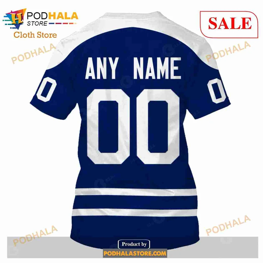 Toronto Maple Leafs 3d Hoodie With Bold Maple Leaf Design - Product View 7 Toronto Maple Leafs 3d Hoodie With Bold Maple Leaf Design - Product View 7