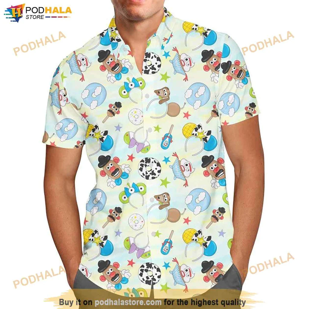 Toy Story Tropical Hawaiian Shirt, Vibrant Summer Design With Playful Characters