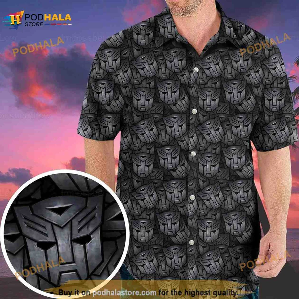 Transformers Autobot Logo Hawaiian Shirt, Bold Graphic Design For Fans