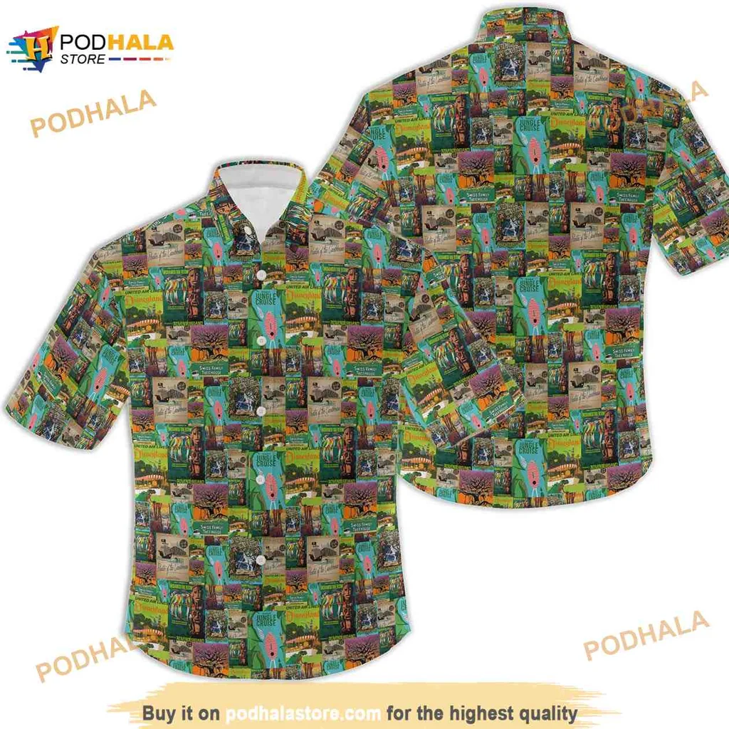 Tropical Adventure Disney Hawaiian Shirt With Colorful Tropical Design