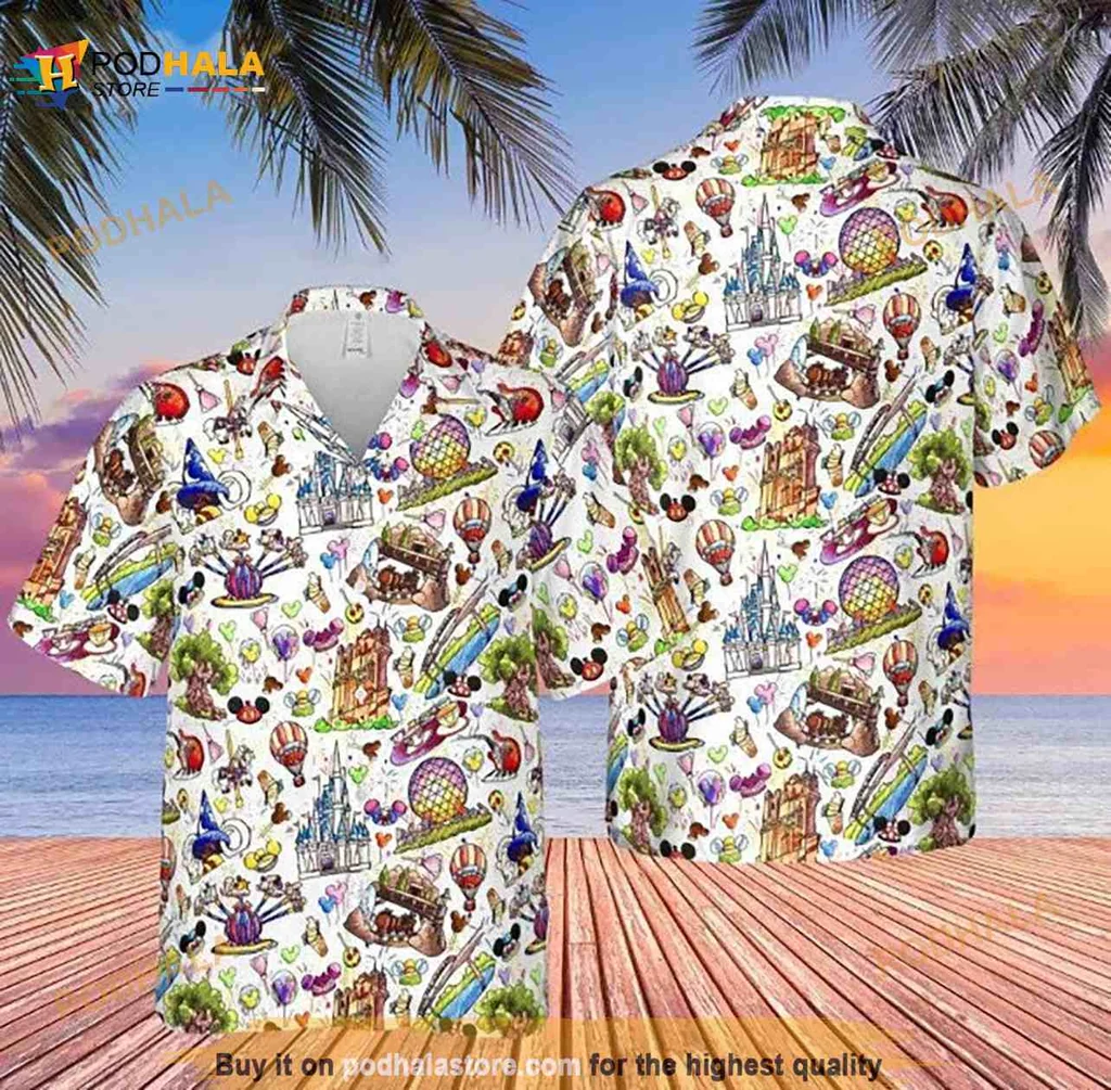 Tropical Adventure Hawaiian Shirt With Colorful Summer Motifs