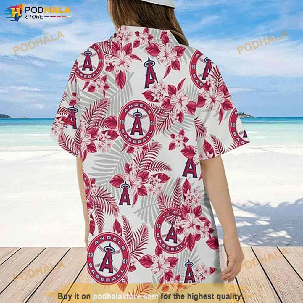 Tropical Angels Floral Tropical Shirt, Anaheim Angels Vacation Gift For Mlb Fans Tropical Angels Floral Tropical Shirt, Anaheim Angels Vacation Gift For Mlb Fans