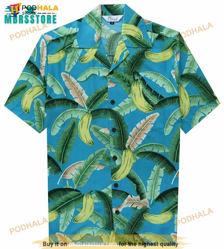 Tropical Banana Leaves Hawaiian Shirt With Vibrant Green And Yellow Design