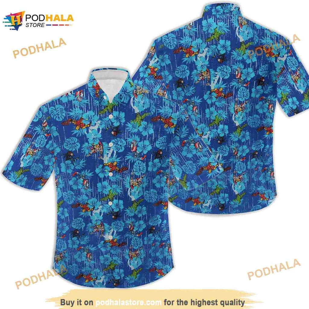 Tropical Floral Aloha Shirt With Vibrant Colors And Lush Design
