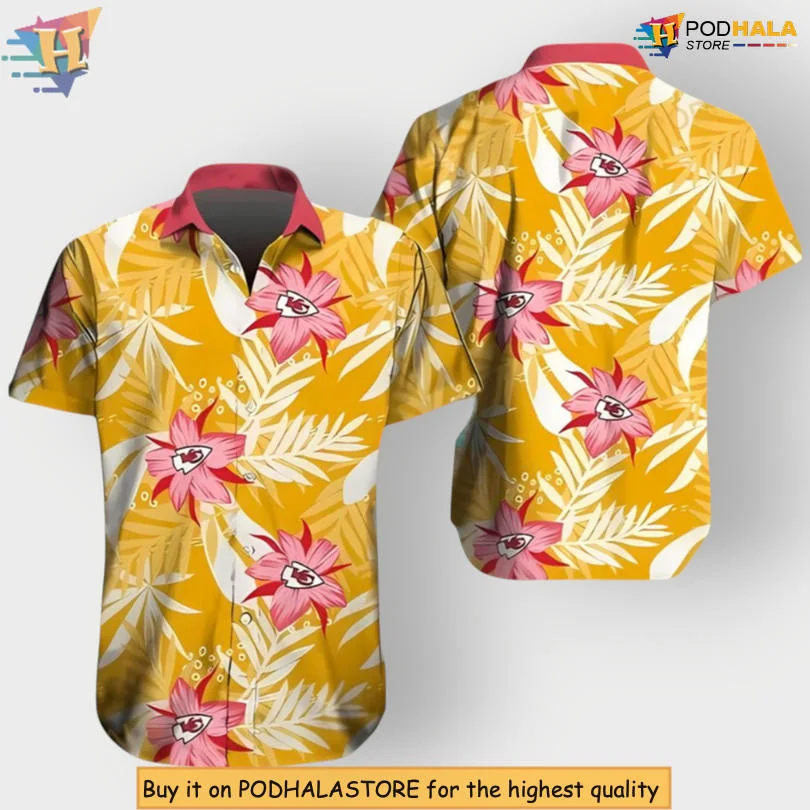 Tropical Flower Kansas City Chiefs Hawaiian Shirt With Vibrant Floral Design