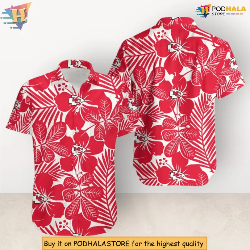 Tropical Hibiscus Kansas City Chiefs Shirt, Classic Hawaiian Style