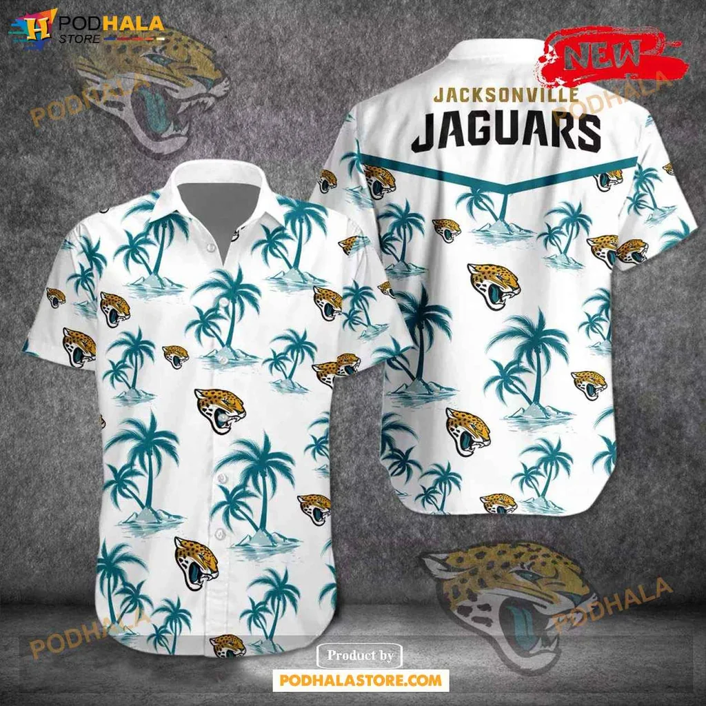 Tropical Jaguar Hawaiian Shirt, Jacksonville Jaguars Summer Button Up Shirt