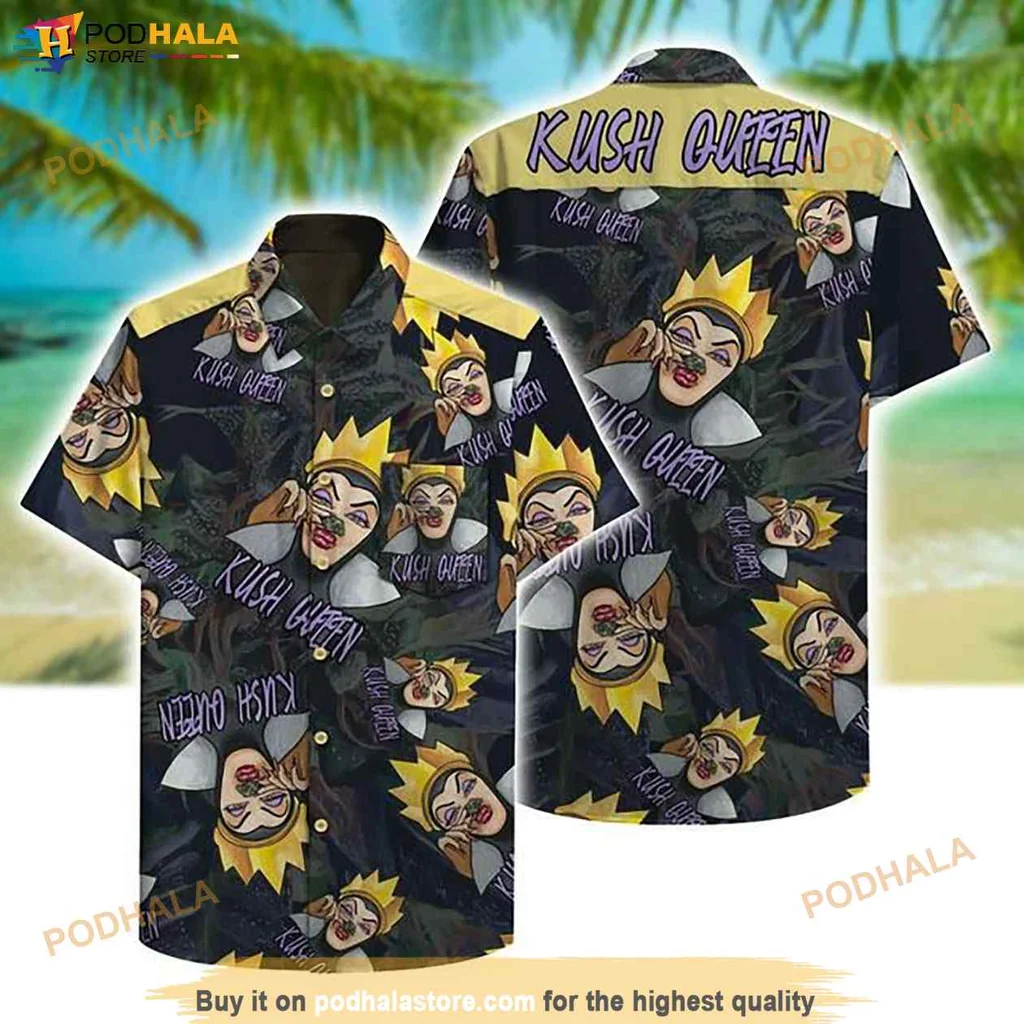 Tropical Kush Queen Hawaiian Shirt, Vibrant Tropical Design For Beach Lovers