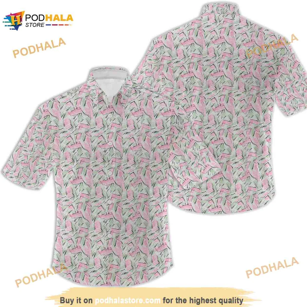 Tropical Leaf Pattern Hawaiian Shirt With Bold Colors And Relaxing Vibes