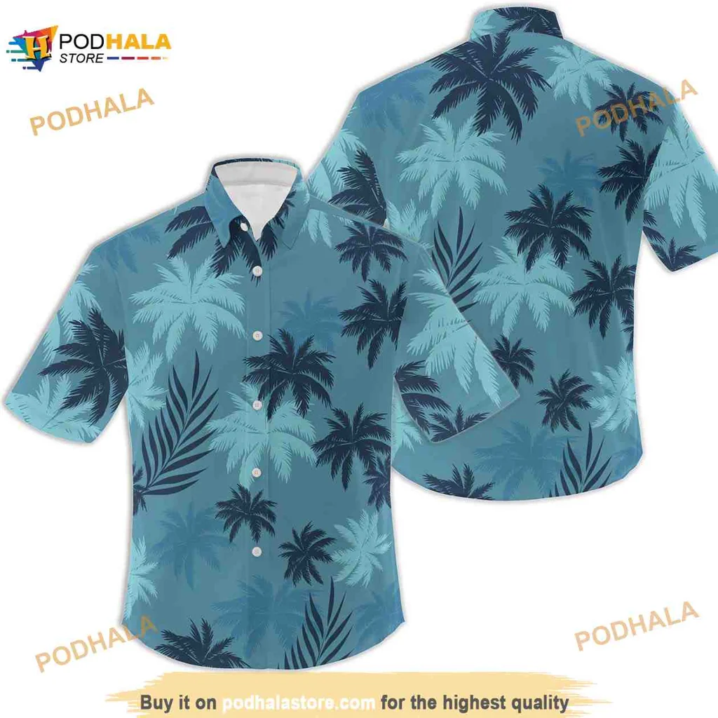 Tropical Palm Leaves Hawaiian Shirt With Vibrant Green Design