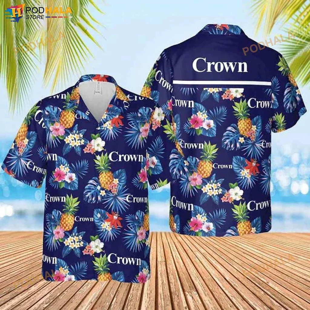 Tropical Pineapple Hawaiian Shirt With Colorful Floral Patterns