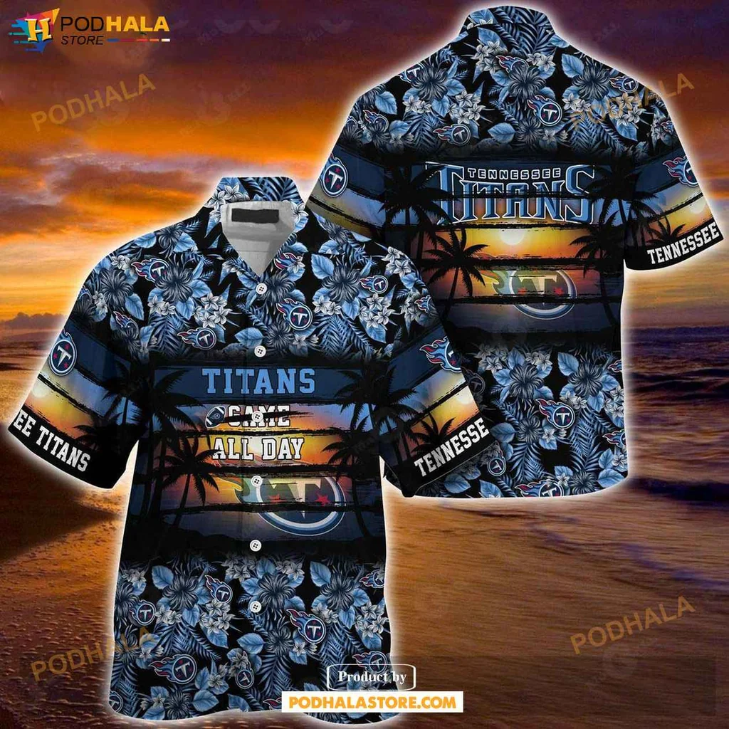 Tropical Proud Titans Hawaiian Shirt, Vibrant Floral Design For Nfl Fans