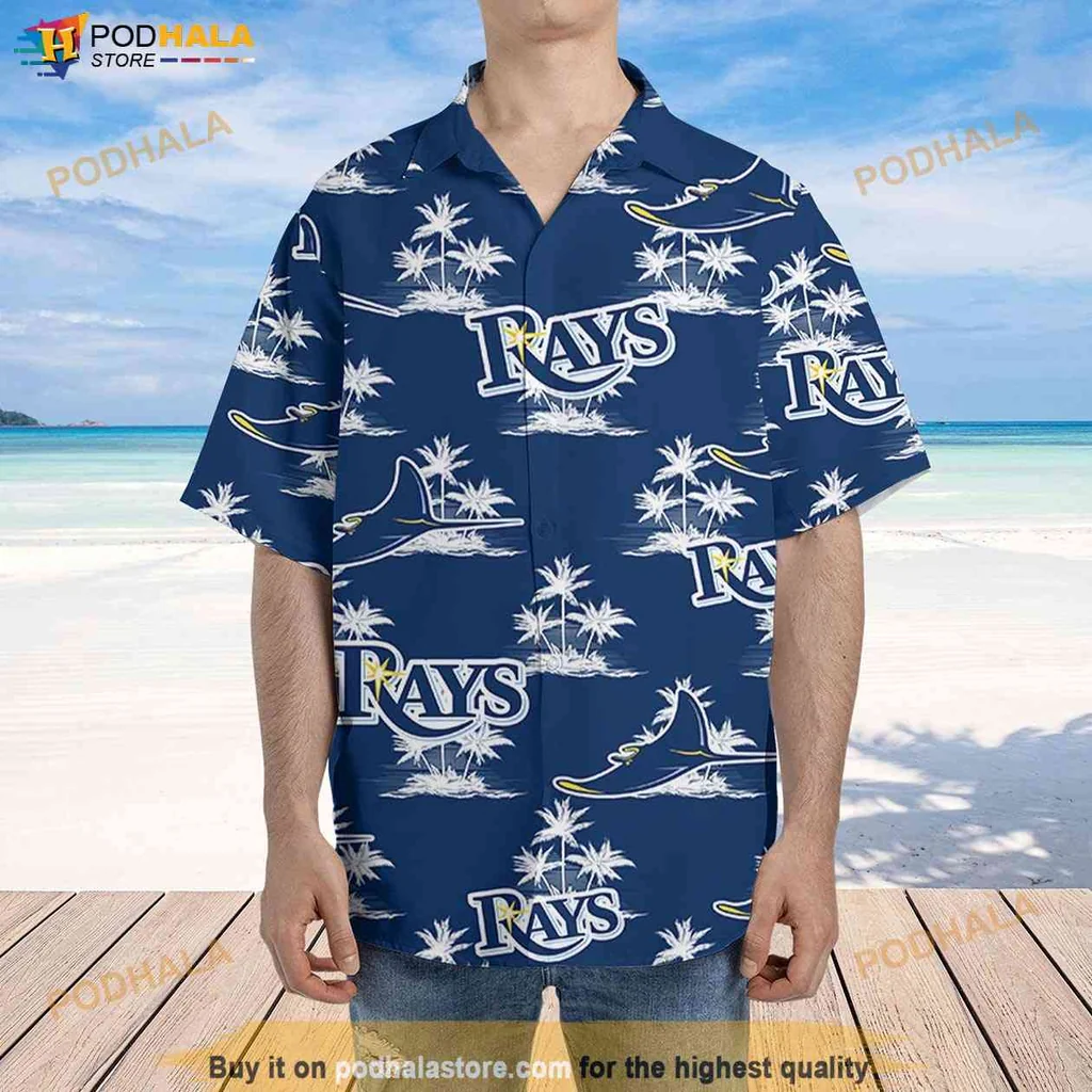 Tropical Rays Aloha Shirt Tampa Bay Rays Coconut Island Pattern Vacation Shirt For Mlb Fans