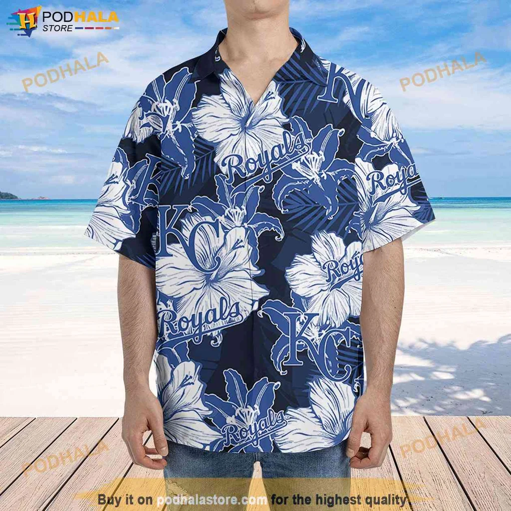 Tropical Royals Aloha Shirt, Kansas City Royals Floral Shirt For Summer Fun