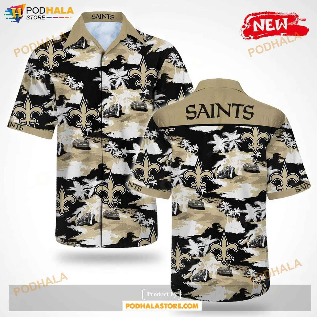 Tropical Saints Aloha Shirt, New Orleans Saints Tommy Bahama Tropical Shirt