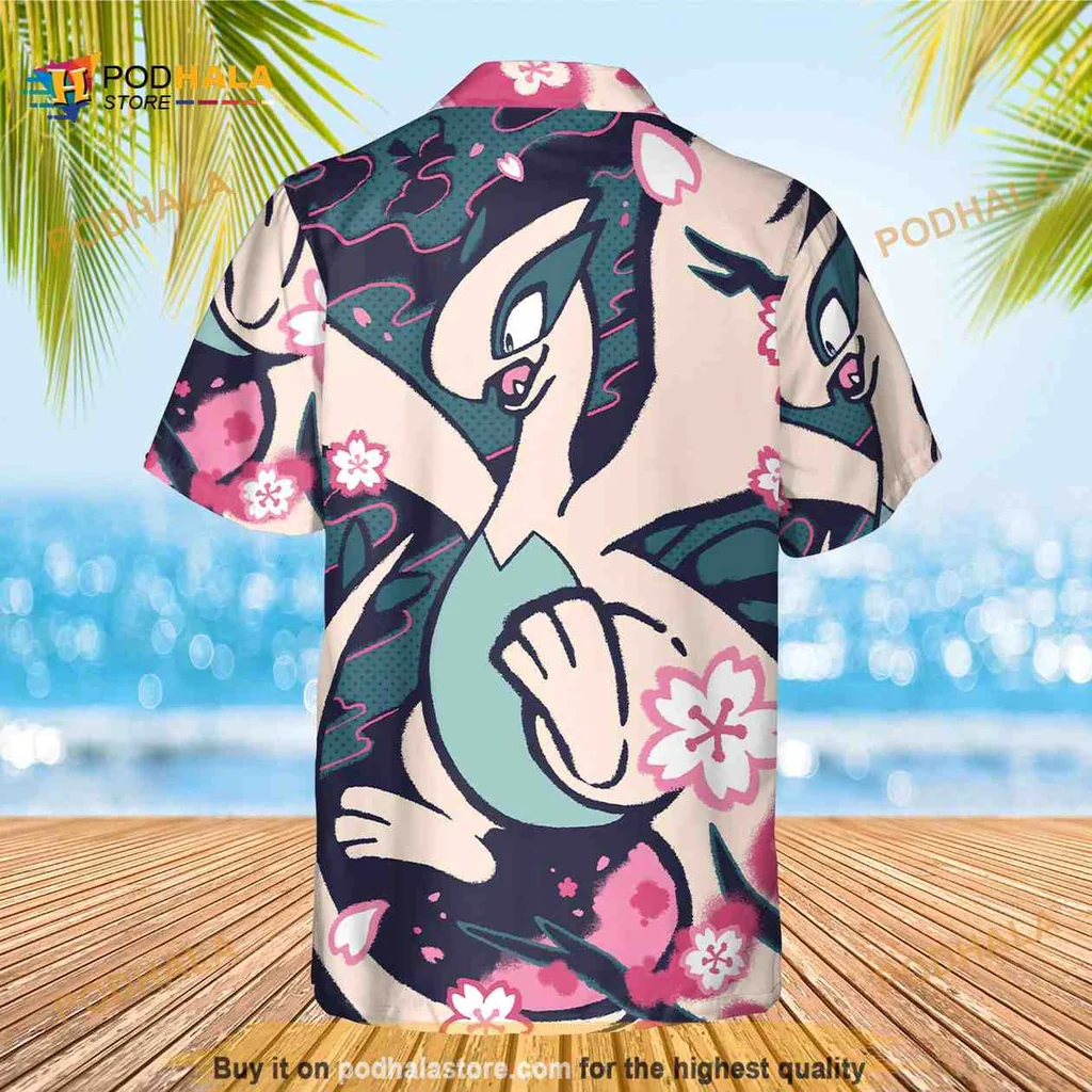 Tropical Venusaur Tropical Shirt With Hibiscus Flowers For Anime Fans Tropical Venusaur Tropical Shirt With Hibiscus Flowers For Anime Fans
