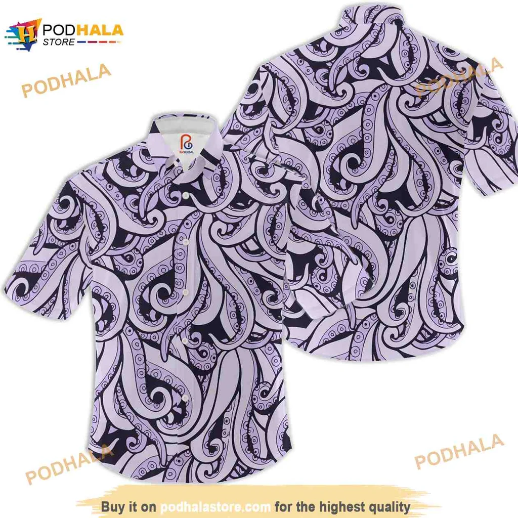 Ursula Disney Villains Hawaiian Shirt With Vibrant Tentacle Design