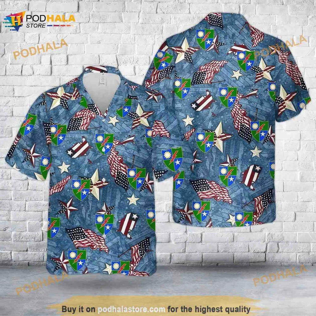 Us Army 75th Ranger Regiment Hawaiian Shirt With Patriotic Design