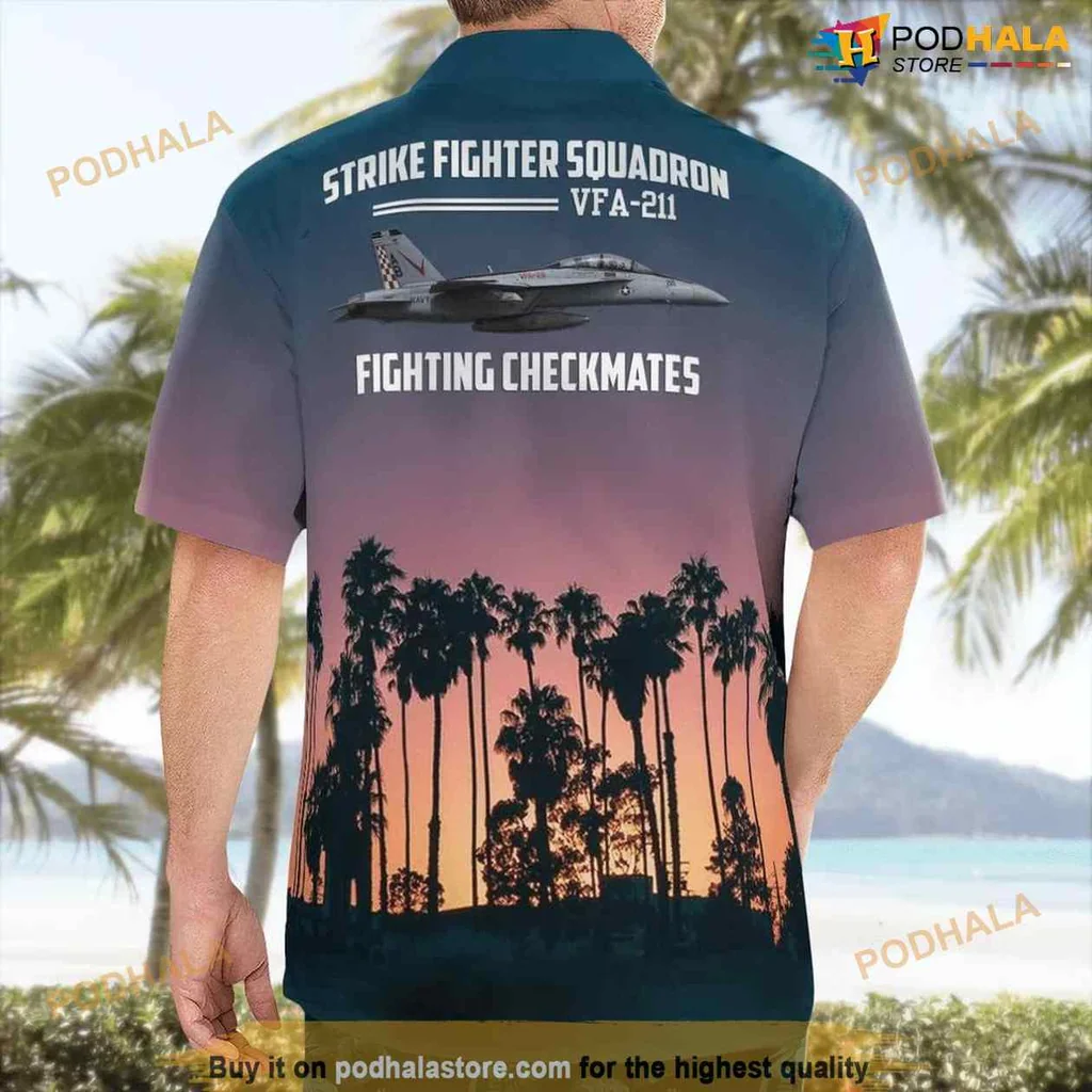 Us Navy Fighter Jets Tropical Shirt With Sunset And Palm Tree Design Us Navy Fighter Jets Tropical Shirt With Sunset And Palm Tree Design