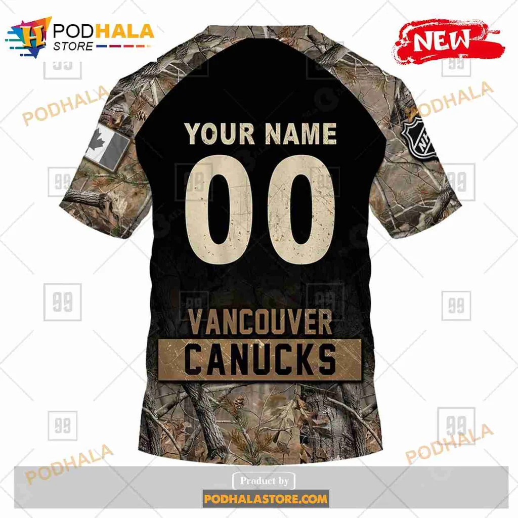 Vancouver Canucks Camouflage Hoodie With Orca Whale Design - Product View 7 Vancouver Canucks Camouflage Hoodie With Orca Whale Design - Product View 7