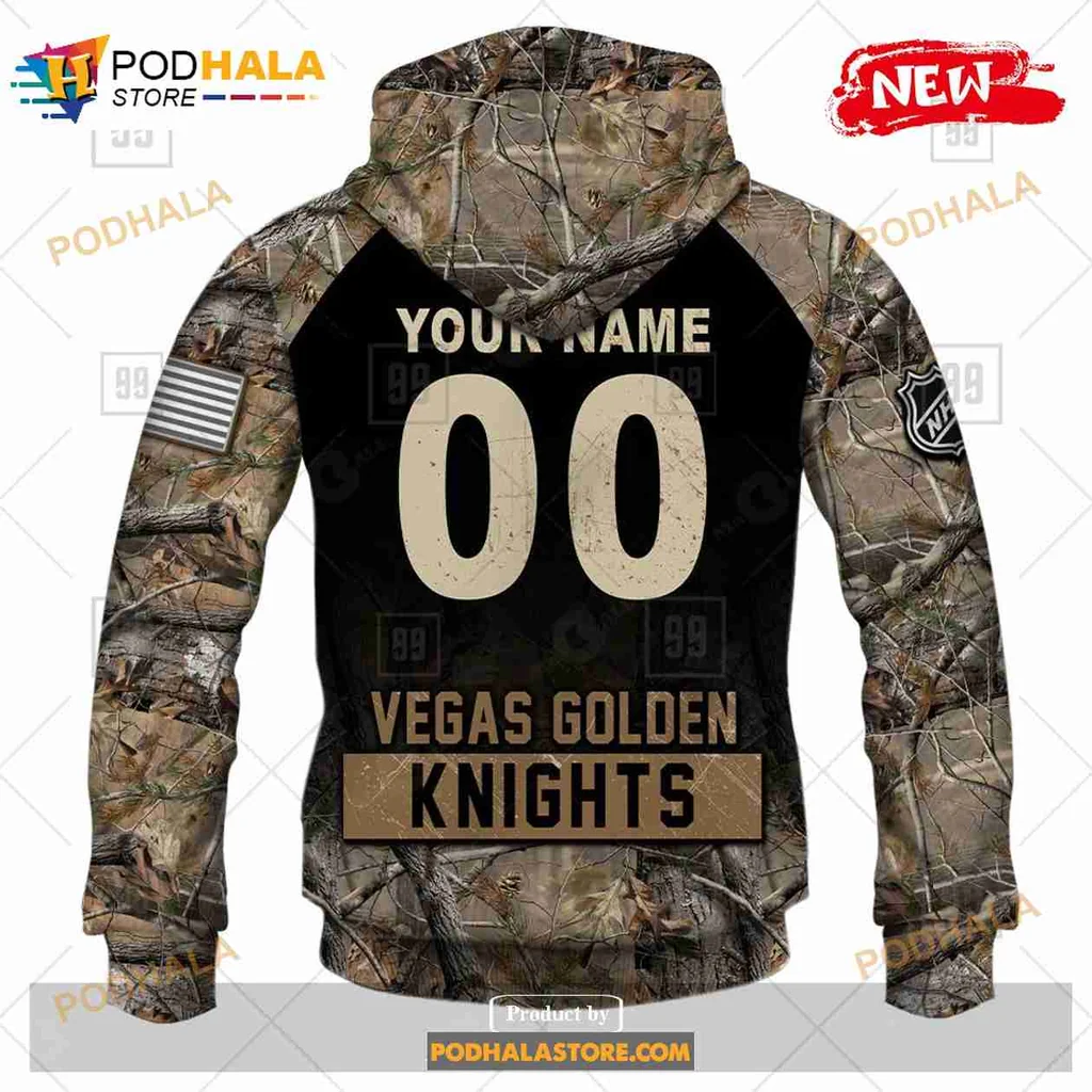 Vegas Golden Knights Camouflage Hoodie With Custom Name And Number - Product View 6 Vegas Golden Knights Camouflage Hoodie With Custom Name And Number - Product View 6