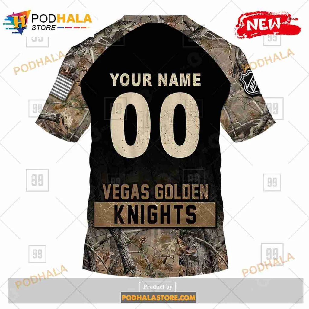 Vegas Golden Knights Camouflage Hoodie With Custom Name And Number - Product View 7 Vegas Golden Knights Camouflage Hoodie With Custom Name And Number - Product View 7